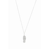 Silver Cz Flip Flop Necklace